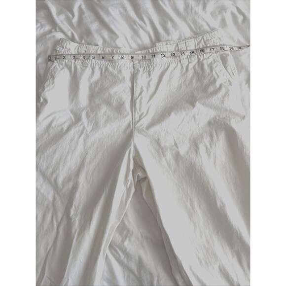 Women's Eddie Bauer  White Cotton Pants Blakely Fit Size 18 Tall - Picture 8 of 11
